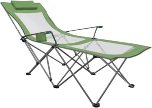 Furniture Beach Chairs Portable Camping Chair with Footrest Mesh Backrest Folding Reclining Lunch Break Bed Sitting Lying Dual-Purpose Beach Seat tension handle resource access Folding Chairs Computer Chair, Camping Chairs Outdoor 