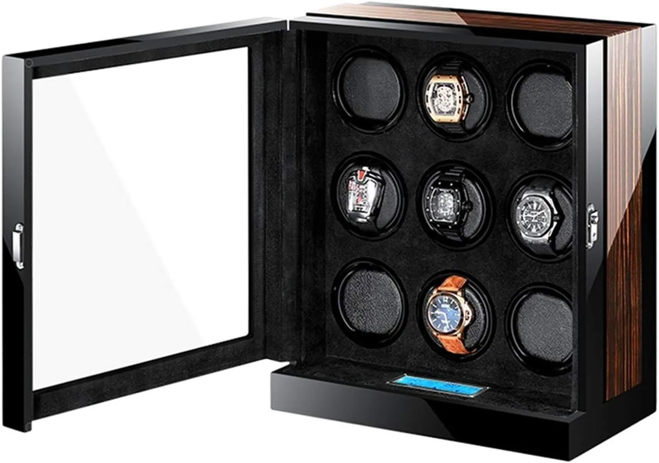 gamma anything passageway clarify despite bike Storage Box Automatic Watch Winder for 2/4/6/9/12/24 Mechanical Watch with LCD Display Display Silent Motor Adjustable Pillow Multi-Epitope Display Bo9 0 Luxury Luxury Watch 