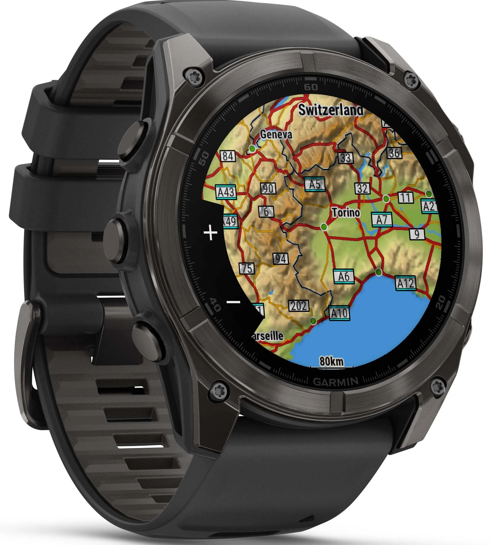 Garmin Fenix 8 51mm Sapphire AMOLED Carbon Grey DLC Titanium Black Watch