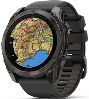 Garmin Fenix 8 51mm Sapphire AMOLED Carbon Grey DLC Titanium Black Watch