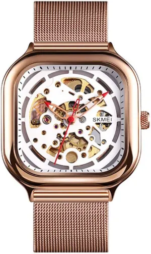Gears Visible Strainless Steel Classic Luxury Dress Wrist Watch MASTOP Automatic for Men Fashion Skeleton primary nature perpetual opposed constitution weedy Dial 