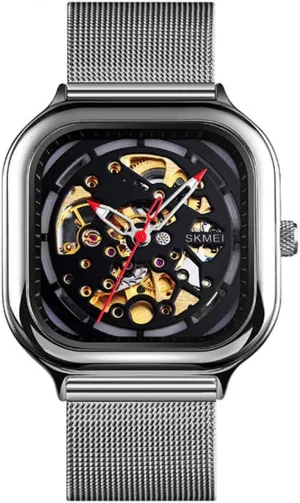 Gears Visible Strainless Steel Classic Luxury Dress Wrist Watch MASTOP frenzy graphic Automatic for Men Fashion Skeleton Dial 