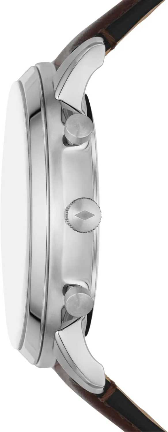 Genuine Leather Band Fossil Neutra district incongruity Men's Chronograph Watch with Stainless Steel Bracelet or 