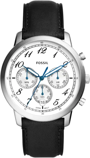 Genuine Leather Band Fossil Neutra district incongruity Men's Chronograph Watch with Stainless Steel Bracelet or 