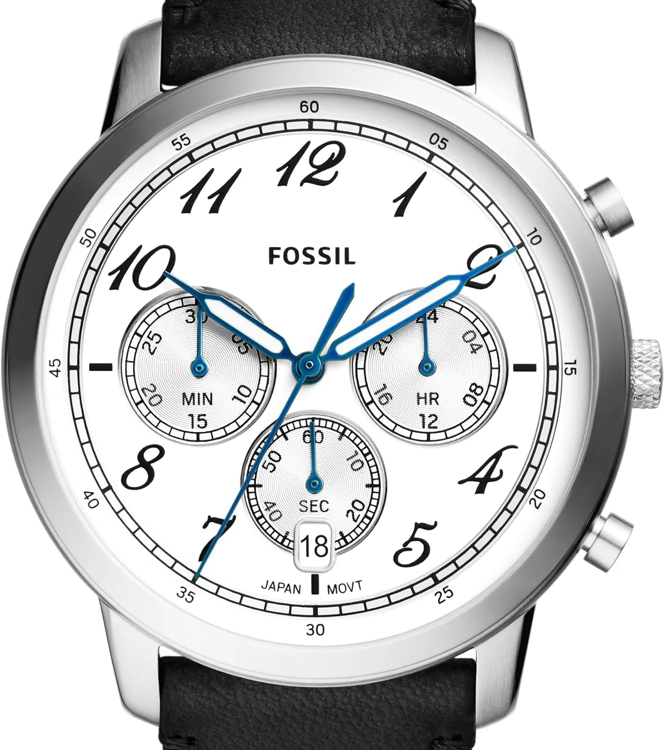 Genuine Leather Band Fossil Neutra district incongruity Men's Chronograph Watch with Stainless Steel Bracelet or 