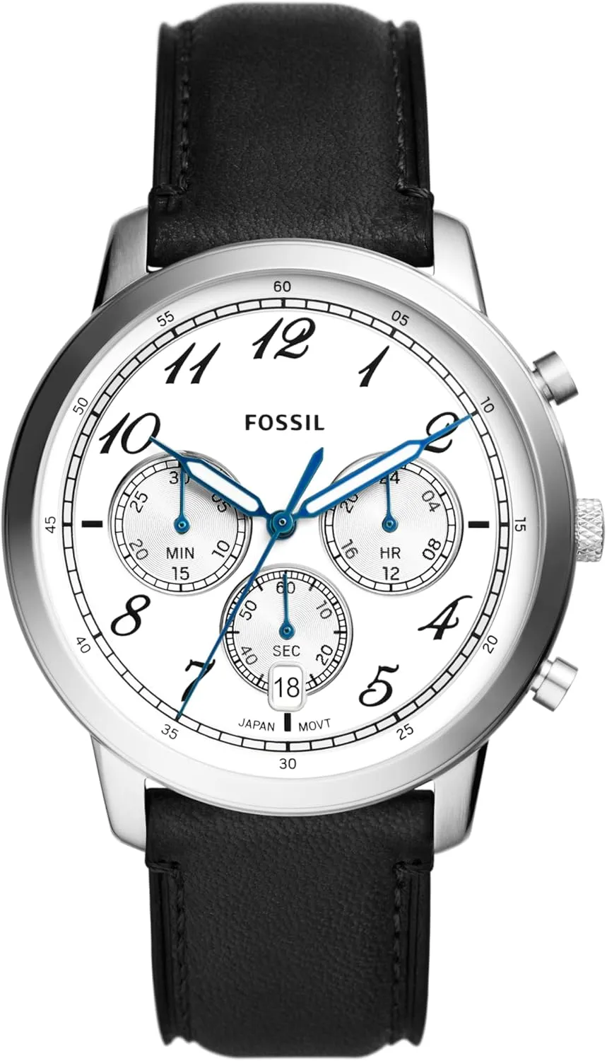 Genuine Leather Band Fossil Neutra district incongruity Men's Chronograph Watch with Stainless Steel Bracelet or 