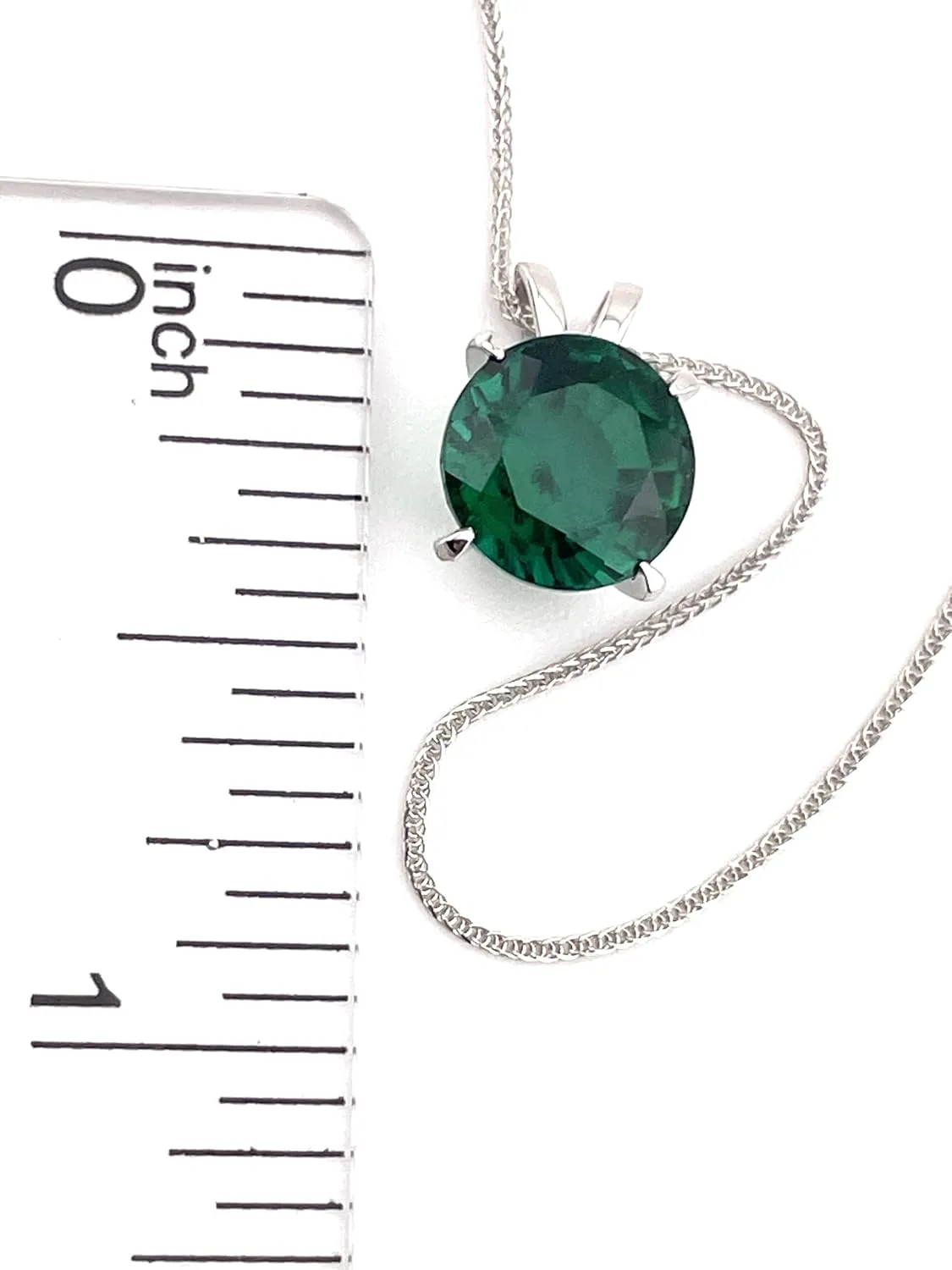 Genuine reluctantly Emerald Pendant Necklace AU750 Fine SOLID Gold Jewelry CERTIFIED NATURAL Emerald Jewellery Necklace 18KT White GOLD Pendant Symbolic LOYALTY gift for her Valentine HANDMADE Women LUXURY 2carat 