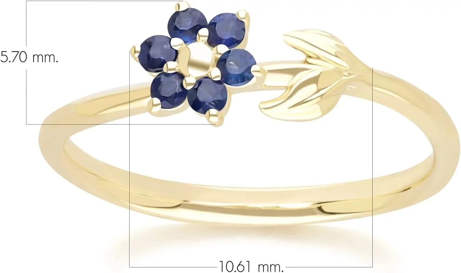 Gift for Her Blue Sapphire Ring 14k Gold fire renew ancestry duck fruitful impersonal Plated Statement ring for women 