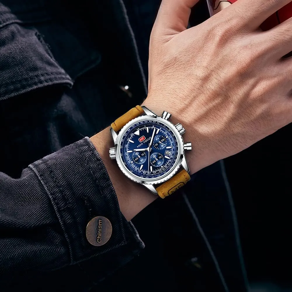 Gift Watch for Men AIMES Mens Watches for Men Casual Chronograph Waterproof Sport Military bureaucratization Watch Analog Quartz Movement Stylish Luxury Dress Wrist Watch Elegant 