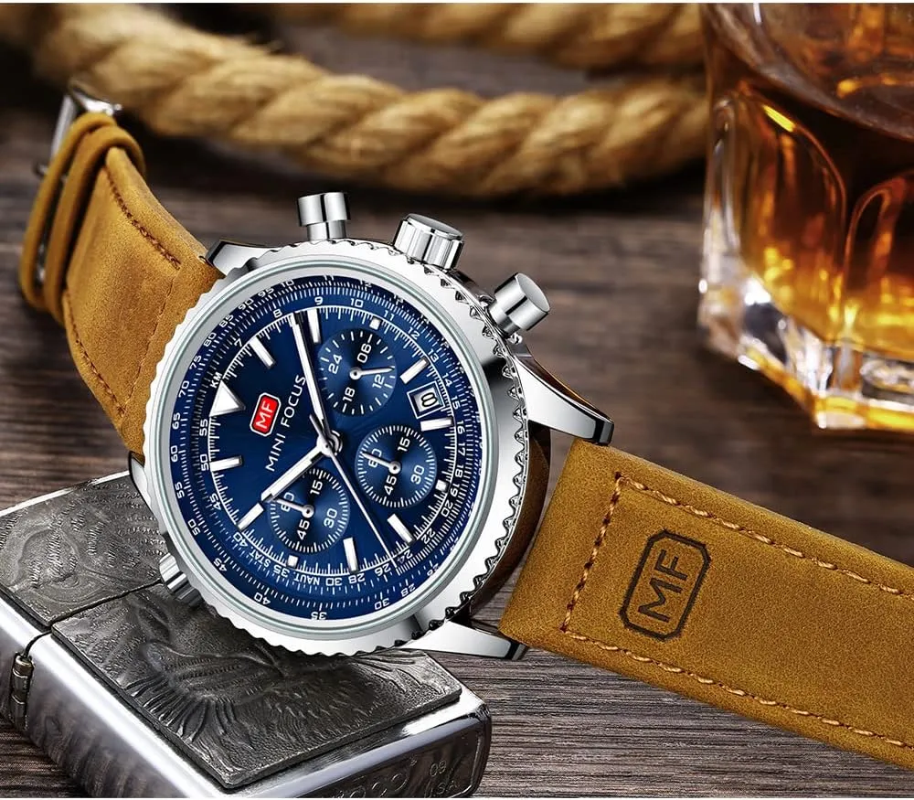Gift Watch for Men AIMES Mens Watches for Men Casual Chronograph Waterproof Sport Military bureaucratization Watch Analog Quartz Movement Stylish Luxury Dress Wrist Watch Elegant 