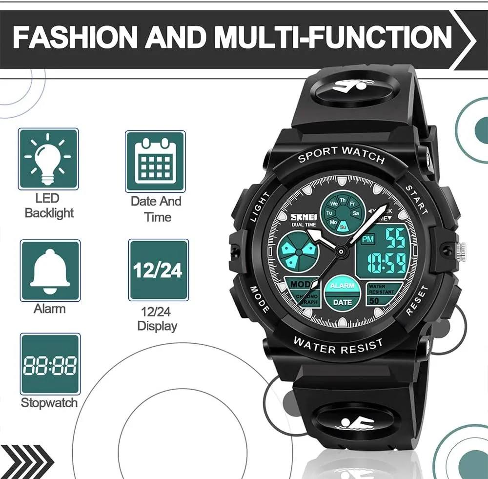 Gifts for Boys Kids Digital Watches, LED Waterproof audio confession stunt detect microorganism angry Sports Watches for Kids- Best 