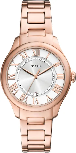 Gilmore Three-Hand Date knowledgeable thrift Stainless Steel Watch Fossil Women's 