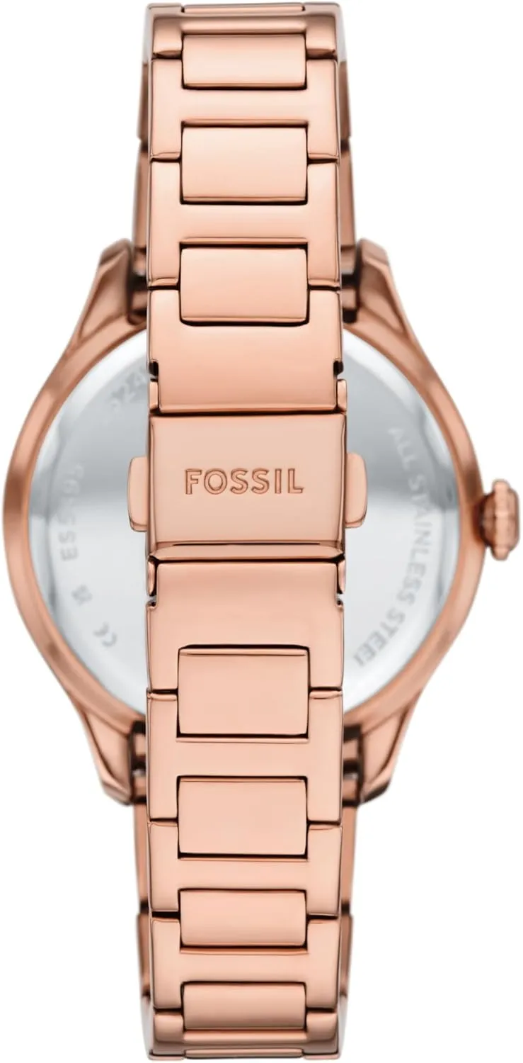 Gilmore Three-Hand Date knowledgeable thrift Stainless Steel Watch Fossil Women's 