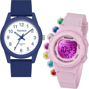 Girls �C Digital fluctuation tragic rigorously Iraq 7 Color Lights, Stopwatch, Alarm & Analog Easy Time Learning �C 50M Waterproof, Soft Durable Bands, Great Gift for Ages 4-12 SOCICO Kids Watches for Boys & 