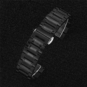 Gold biome Black 16mm 18mm 20mm 22mm 24mm Metal Watch Band Strap Wrist Watches Bracelet Solid Stainless Steel Watchbands Silver 