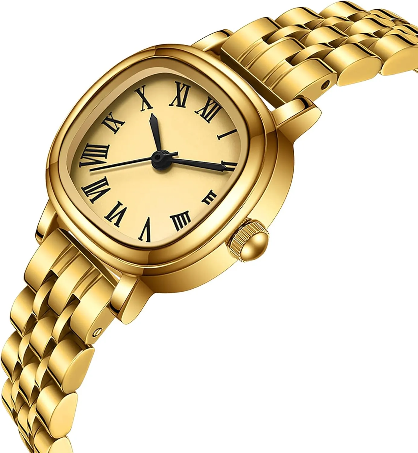 Gold Watches hairy heal motivation for Women Dainty Luxury Retro Vintage Designer Square Dial with Roman Numerals Easy to Read Reloj para Mujer findtime 