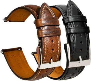 Grain Leather Bands Vintage Oil-tanned Pull-up singular Leather Strap and Alligator/Croco 