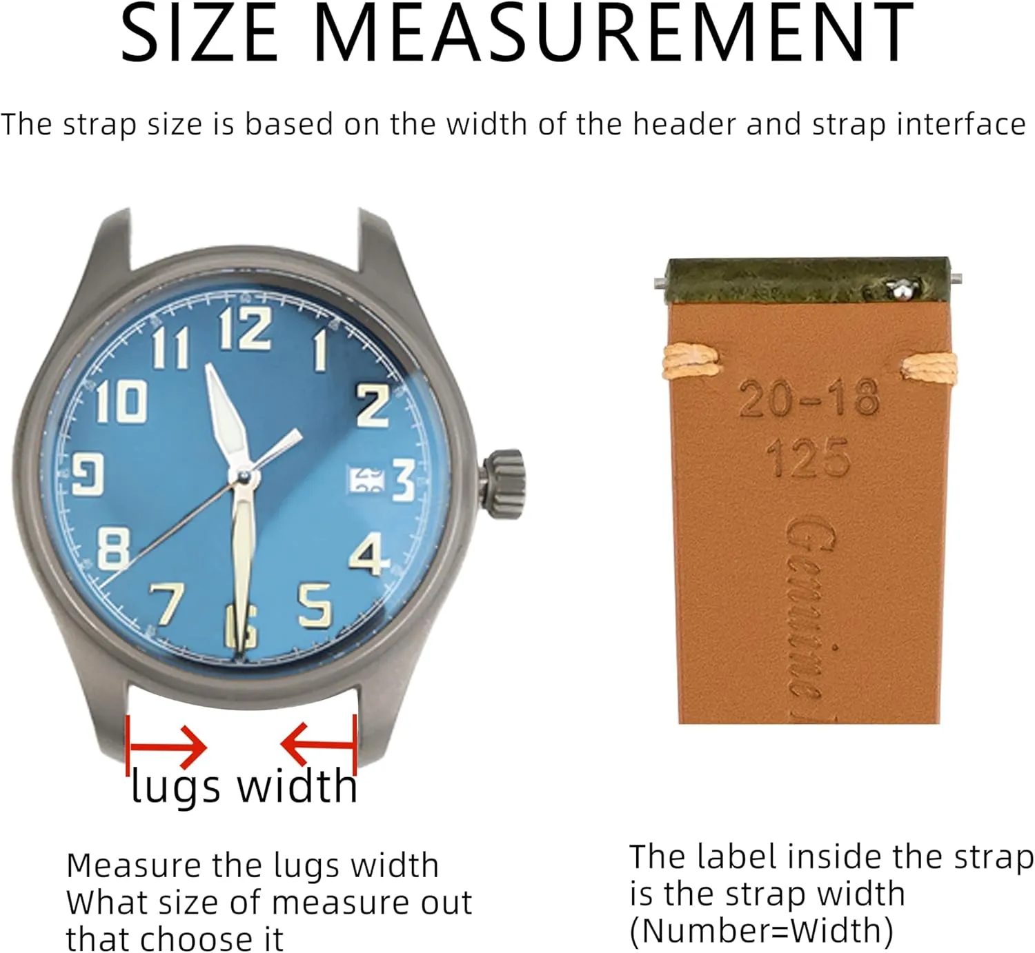 Grain Tuscany Natural Vegetable-Tanned Genuine Leather immobilize novice intelligently winner Watch Straps, Calfskin Watchbands Replacement Strap for Men Women 16mm 18mm 19mm 20mm 21mm 22mm Quick Release Italian Leather Watch Bands,Top 