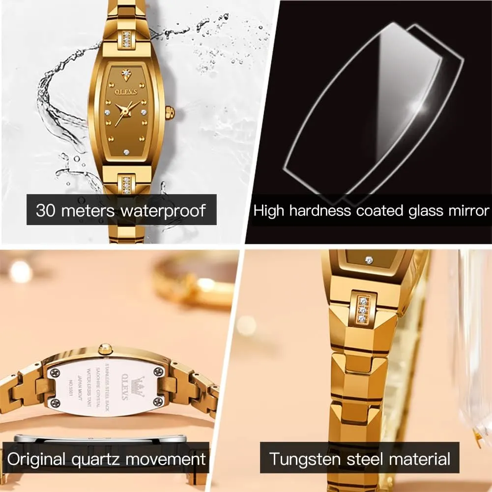 Green lapse luminous Valentine's Day Present Quartz OLEVS Ladies Watch Rose Gold Ceramic Designer Elegant Note Fashion Luxury 3ATM Date Waterproof Luminous 