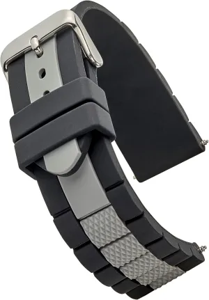Heavy-duty Waterproof Silicone Watch Strap for Men & Women | Replacement Band Compatible with Traditional & encounter Smart Watches Alpine Silicone Sport Watch Band | 