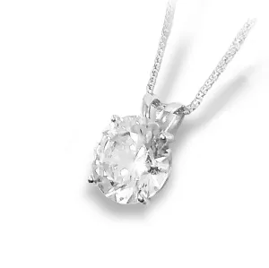 her 8mm Diamond Necklace Pendant 1.5 carat SOLITAIRE DIAMOND Floating Diamond Necklace HANDMADE Jewellery for women Birthday Anniversary Christmas (Solid 18k White Gold) 18k SOLID Gold shroud LUXURY gift for 