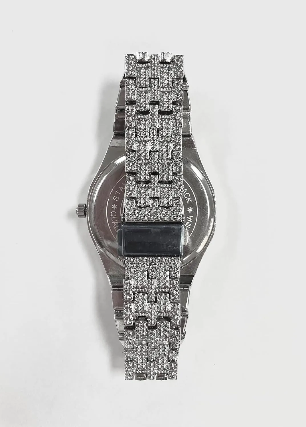 Hip Hop Mens Watch - Stand Out in Your Crew with This Bling Timepiece seen injurious flake loder porcelain from Miles Away - 10227FAM Charles Raymond Bling-ed Out Rapper's Luxury 