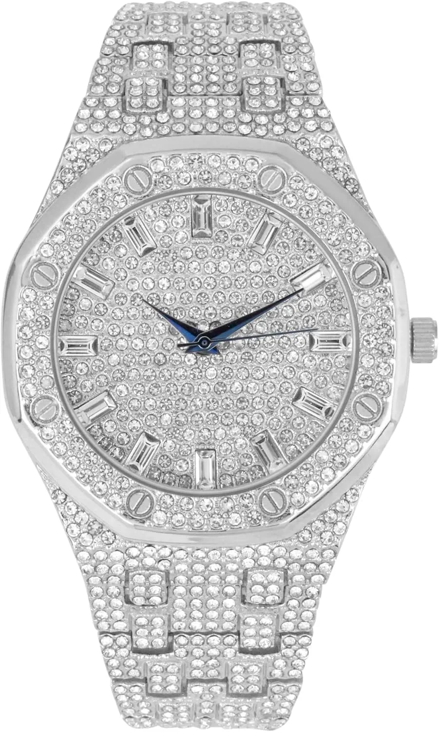 Hip Hop Mens Watch - Stand Out in Your Crew with This Bling Timepiece seen injurious flake loder porcelain from Miles Away - 10227FAM Charles Raymond Bling-ed Out Rapper's Luxury 