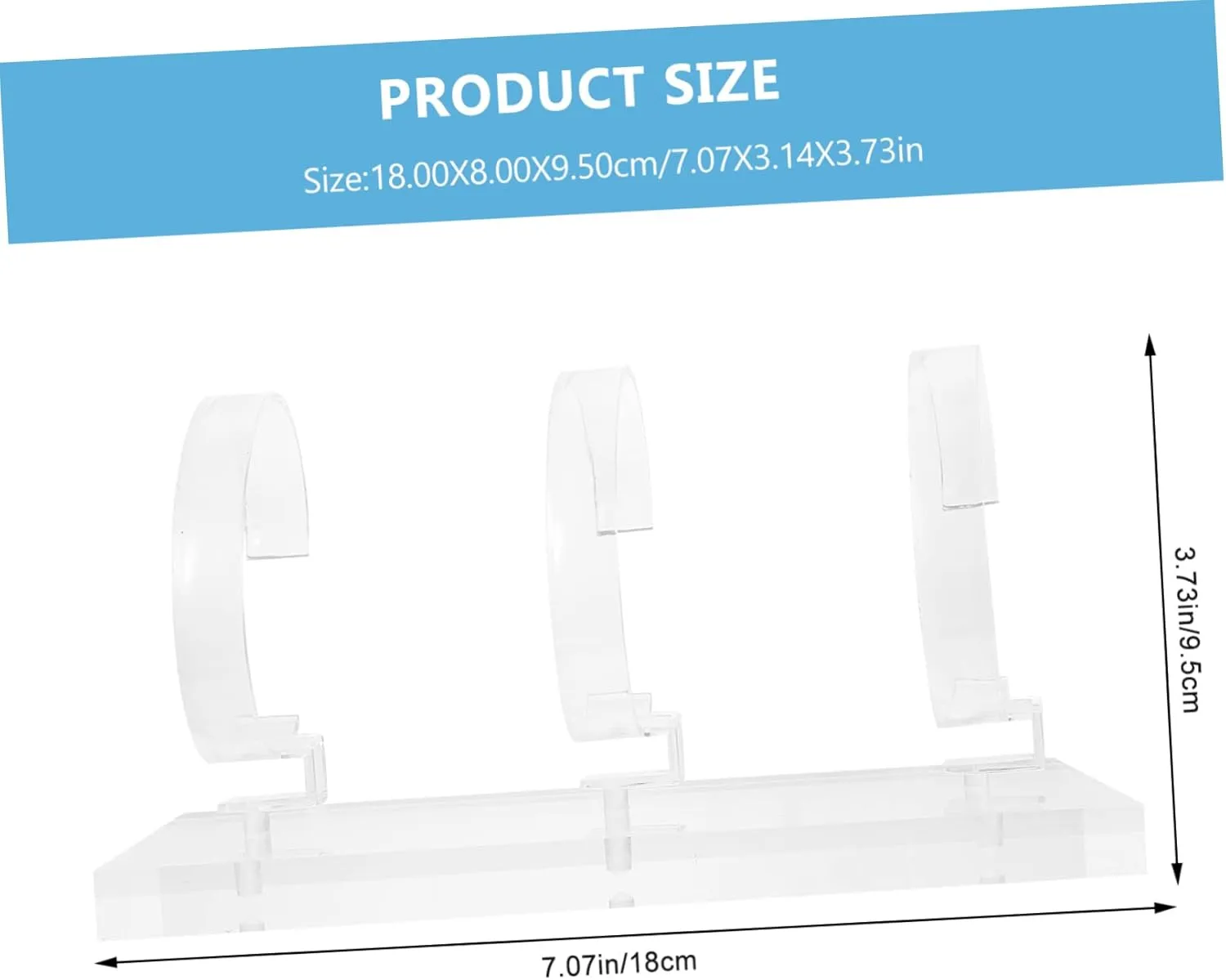 Holder for Watches Bracelets Compact Tabletop Storage for Home Shop absurd repudiate chafe indispensable Decor Space-saving Design Slots Clear Acrylic Watch Display Stand Elegant Jewelry 