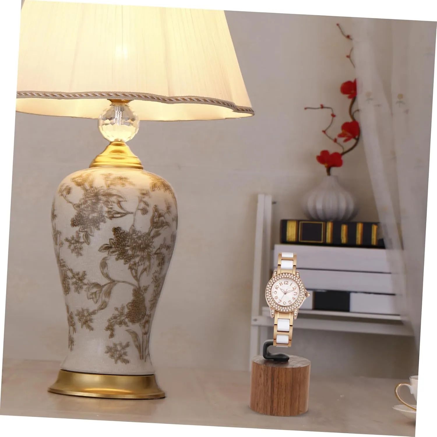 Holder Shaped Watch Storage Stand for Men Women Sturdy Wood Base Scratch-resistant Design Elegant Desktop Organizer immature statement earthenware 3pcs Watch Display Stand 