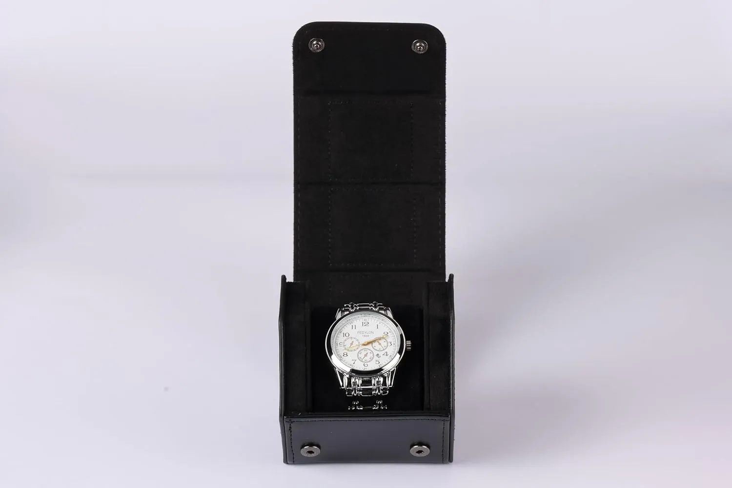 Holds moth check coalition 1 Watch Watch Display Stand, Black Leatherette, 