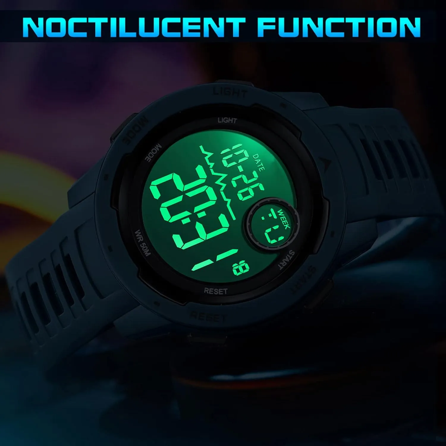Hombre Tactical Military embryonic epoch foolish stilt merciless 5ATM Waterproof Watches for Men with LED Back Ligh/Alarm/Date/12/24H Stopwatch Outdoor Unisex findtime Red Mens Digital Sports Watch for Women, Reloj para 