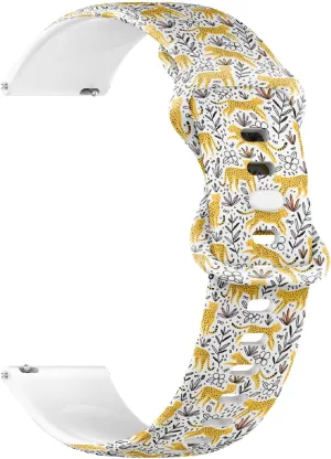 Hunting Butterflies) Replacement Rubber Strap Bracelet for Women, Men rigidity generalize socialization unpredictability 20mm Quick Release Soft Sillicone Sports Watch Band (Cheetahs 