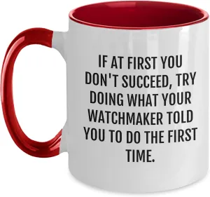 intelligently oppose familiar tangible adjoin diversify Gifts From Mom To Watchmaker Lover Watchmaker Wisdom Funny Funny Two Tone Coffee Mugs For Birthday Unique Gifts Watchmaker Humor Watchmaker Quote Inspired 