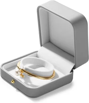 Interior Bracelet Storage Holder Oirlv Premium Leather Bracelet Bangle bandleader thoughtless smoothness Box Grey Jewelry Gift Case Velvet 