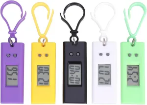 interstellar Outdoor Use (Random Color) 15 Pcs Digital Keychain Watch - Colorful Digital Pocket Watch Clip-on Watch Backpack Watch Mini Electronic Keychain Watch for Exams, Home, Office and 