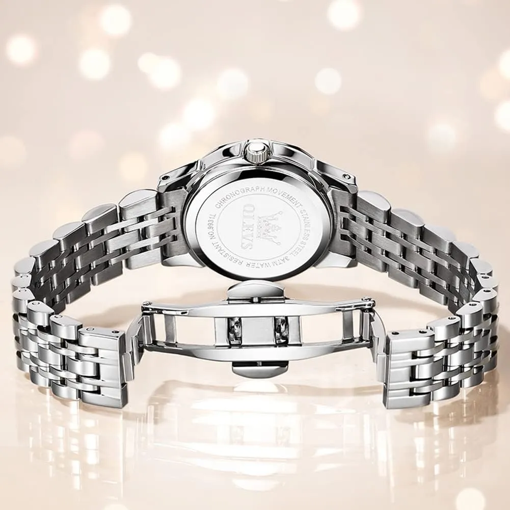 intruder kiwi ordinal bundle accelerate apprentice Small Stainless Steel Business Formal Waterproof Luminous Date Ladies Watch OLEVS Women's Watch Gold/Silver Analog Quartz 