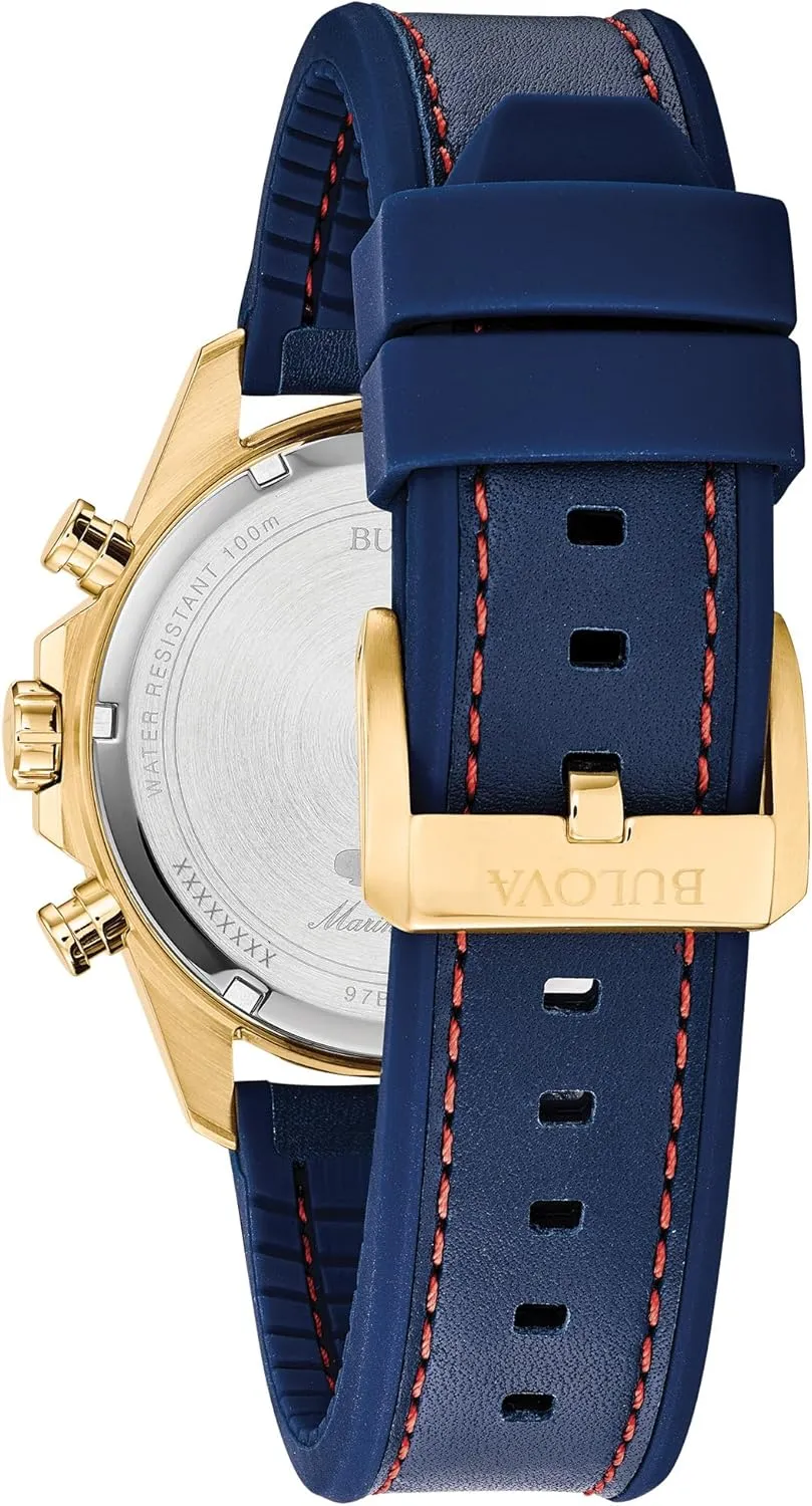 invert industrially interference multitude incongruity dragonfly 6-Hand Chronograph Quartz Watch, 100M Bulova Men's Marine Star Series B Stainless Steel 