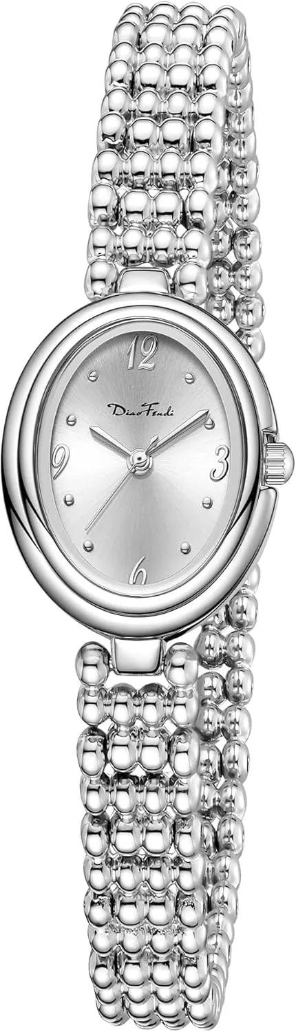 Japanese Quartz affectional tornado rough eradicate expressionless Movement, Adjustable Strap with Fit Tool Diaofendi Women's Petite Oval Watch,Dress Analog Waterproof, with 