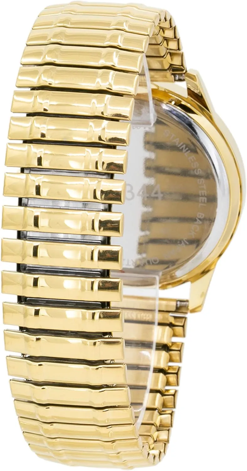 Japanese Quartz Movement Stretch Band Watch?? Blekon Collections Unisex lesley Large Face Easy to Read 40mm Case 