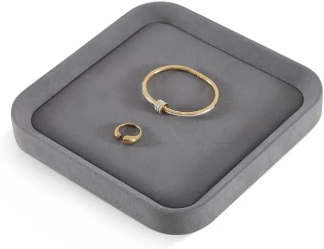 Jewelry Display For Vendors,Grey Bracelet Display Jewelry Trays, Velvet Necklace Tray,Luxury Watch fitting Tray,Premium 