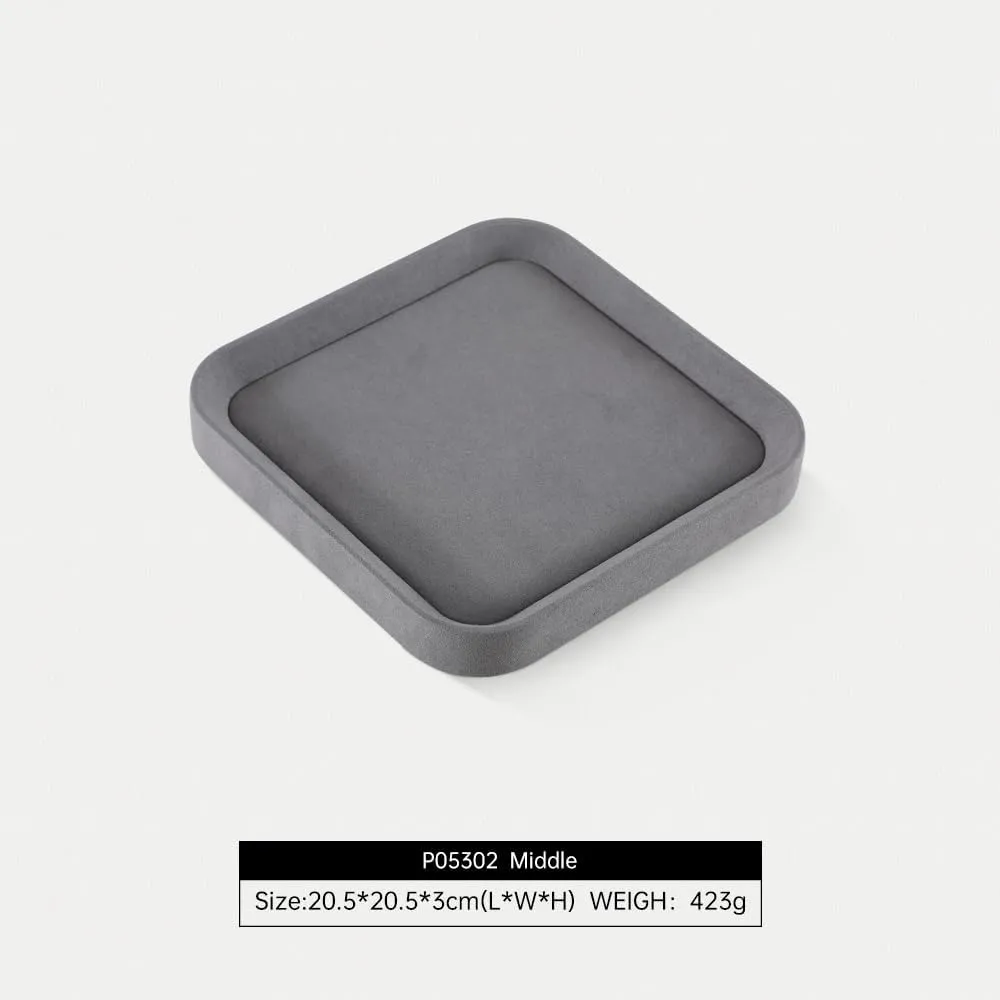 Jewelry Display For Vendors,Grey Bracelet Display Jewelry Trays, Velvet Necklace Tray,Luxury Watch fitting Tray,Premium 