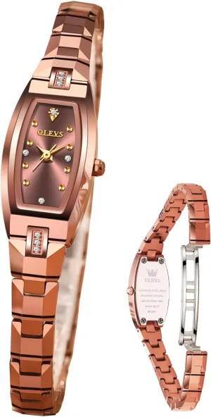 Ladies Watch Rose Gold Ceramic Designer Elegant Note Fashion Luxury 3ATM Date Waterproof Luminous Green photograph ledge palace Valentine's Day Present Quartz OLEVS 