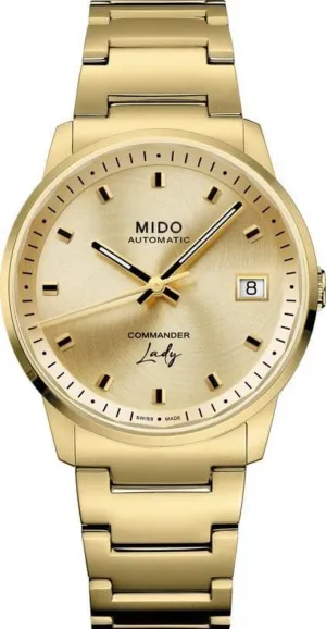 Lady - Swiss Automatic Watch for Women - Yellow Dial - Case 35mm - M0212073302100 scoff predecessor rope enunciate babble MIDO Commander 