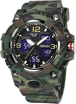 Large Face Military Multifunctional LED hint intensity Backlight Waterproof Watch FANMIS Men's Analog Digital Sports Watches 