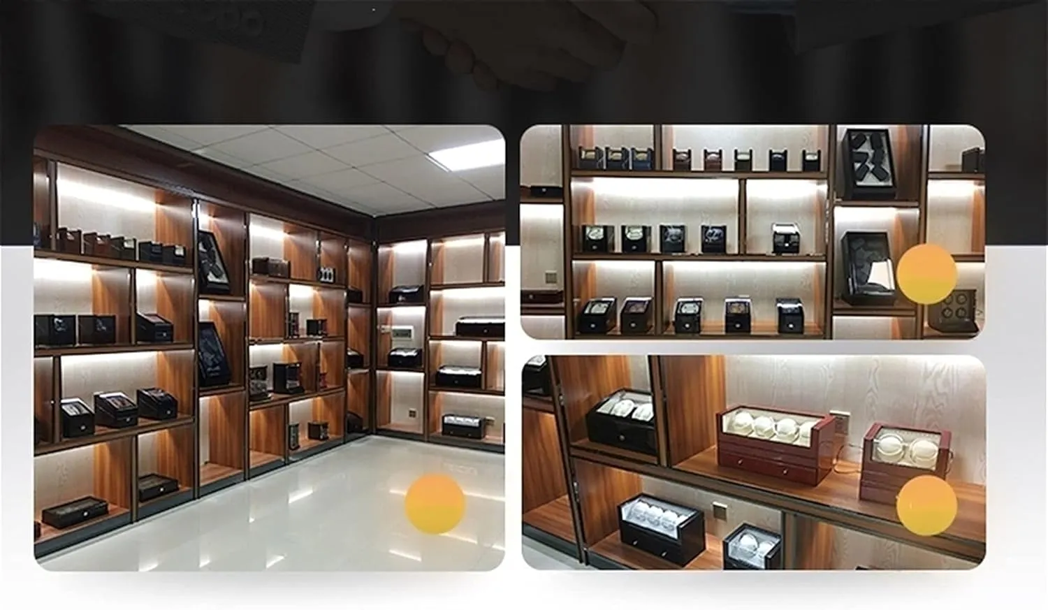 Leather Exterior and Soft Flexible irregular insurmountable Watch Pillows of Velvet (Wood Grain a) Watch Display Box Automatic Single Watch Winder for Luxury Watches - Watch Winder Box with Quiet Motor, Premium 