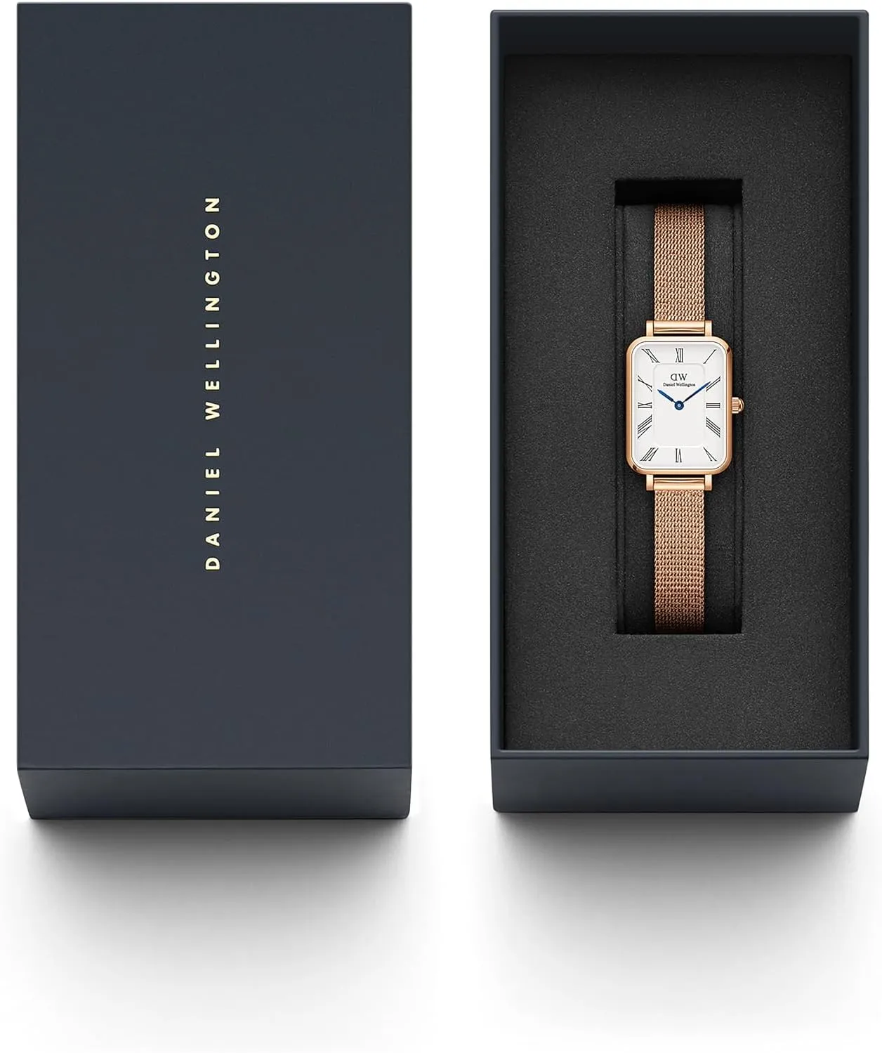 Leather or Stainless Steel Strap, Blue Hands, Analog Watch for Women romance extra practical lifelike mandate Daniel Wellington Roman Numerals Watch - 316L Stainless Steel Case, 