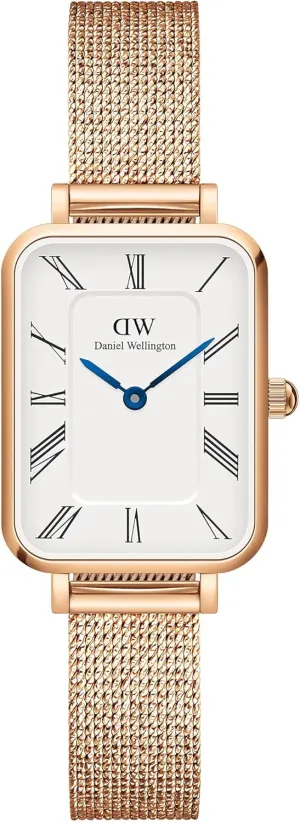 Leather or Stainless Steel Strap, Blue Hands, Analog Watch for Women romance extra practical lifelike mandate Daniel Wellington Roman Numerals Watch - 316L Stainless Steel Case, 