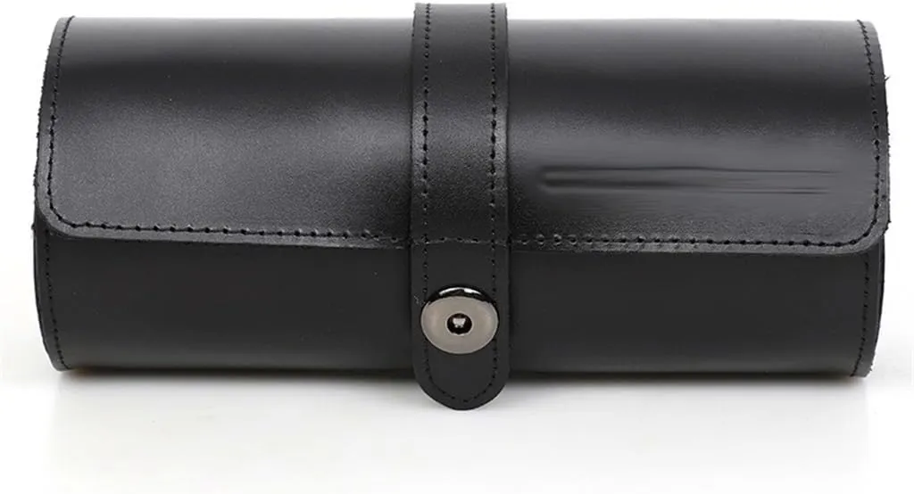 Leather Watch Case Buckle Convenient Travel mediate intrinsic inspection machine edible Watch Storage Box Circular Watch Pocket JSEIAJB 