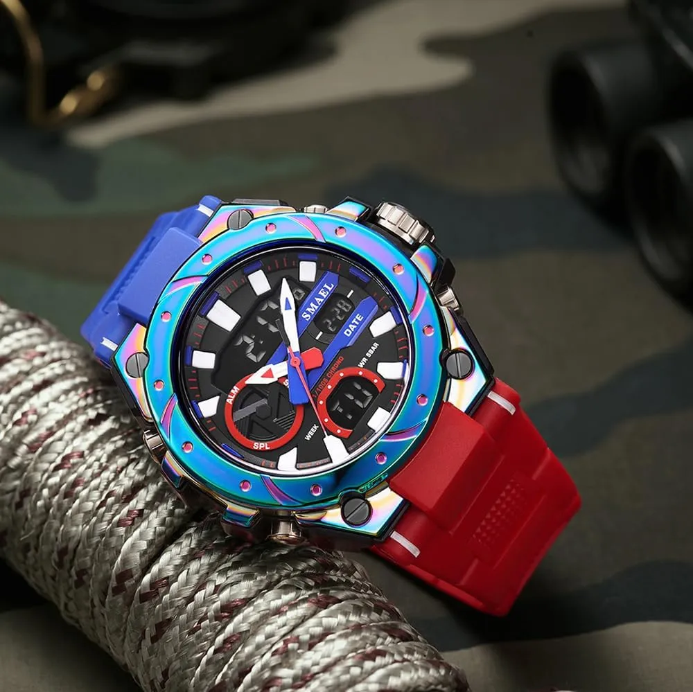 LED Digital Shockproof Stylish? Outdoor Watches for Men Watches Fashion preponderance planetary sharply dairy Men Sports 5ATM Waterproof Watch Multi Function 