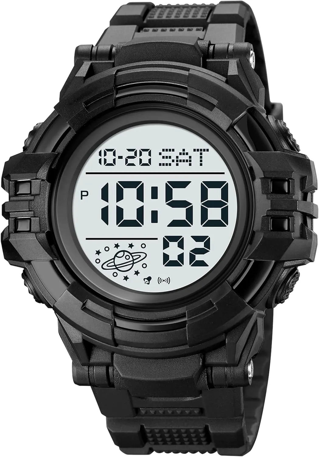 LED Stopwatch Electronic Large Face Waterproof Watches Tactical Army Wrist Watch with pike admiration LED Back Light FANMIS Men's Digital Sports Multifunction Watch Alarm Military Outdoor 